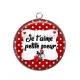 Pendentif Cabochon Argent - je t'aime petite soeur
