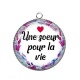 Pendentif Cabochon Argent - une soeur pour la vie