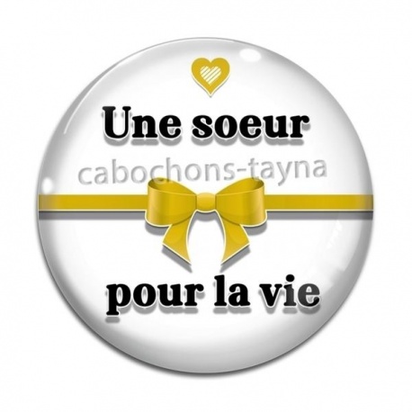 Cabochon Verre - une soeur pour la vie