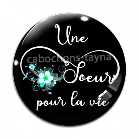Cabochon Verre - une soeur pour la vie