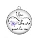 Pendentif Cabochon Argent - une soeur pour la vie