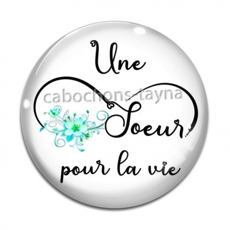Cabochon Verre - une soeur pour la vie