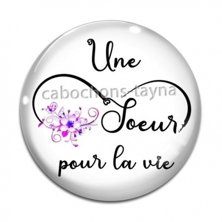 Cabochon Verre - une soeur pour la vie