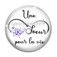 Cabochon Verre - une soeur pour la vie