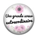 Cabochon Résine - une grande soeur extraordinaire