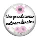 Cabochon Verre - une grande soeur extraordinaire