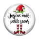 Cabochon Verre - joyeux noël petite soeur