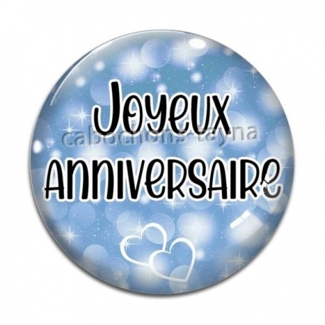 Cabochon Verre - joyeux anniversaire