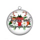 Pendentif Cabochon Argent - joyeux noel ma grande soeur