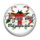Cabochon Verre - joyeux noel ma petite soeur