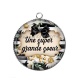 Pendentif Cabochon Argent - une super grande soeur