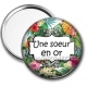Miroir de poche - une soeur en or