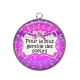 Pendentif Cabochon Argent - pour la plus gentille des soeurs