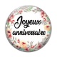 Cabochon Verre - joyeux anniversaire