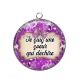 Pendentif Cabochon Argent - je suis une soeur qui déchire