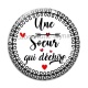 Cabochon Verre - une soeur qui déchire
