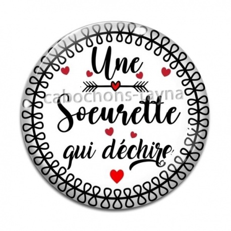 Cabochon Verre - une s?urette qui déchire