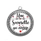 Pendentif Cabochon Argent - une s?urette qui déchire