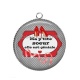 Pendentif Cabochon Argent - ma p'tite soeur est géniale