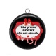 Pendentif Cabochon Argent - ma p'tite soeur est géniale