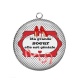Pendentif Cabochon Argent - ma grande soeur elle est géniale