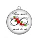 Pendentif Cabochon Argent - une soeur pour la vie