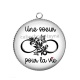 Pendentif Cabochon Argent - une soeur pour la vie