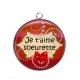 Pendentif Cabochon Argent - je t'aime soeurette
