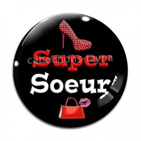 Cabochon Verre - super soeur