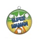 Pendentif Cabochon Argent - super maman