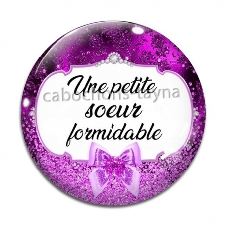 Cabochon Verre - une petite soeur formidable