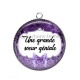 Pendentif Cabochon Argent - une grande soeur géniale