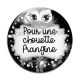 Cabochon Verre - pour ma chouette frangine