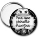 Miroir de poche - pour ma chouette frangine