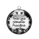 Pendentif Cabochon Argent - pour ma chouette frangine