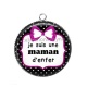 Pendentif Cabochon Argent - je suis une maman d'enfer