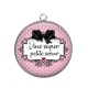 Pendentif Cabochon Argent - une super petite soeur