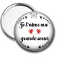 Miroir de poche - je t'aime ma grande soeur