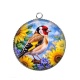 Pendentif Cabochon Argent - oiseau