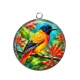 Pendentif Cabochon Argent - oiseau