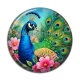 Cabochon Résine - paon