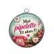 Pendentif Cabochon Argent - moi pipelette Et alors