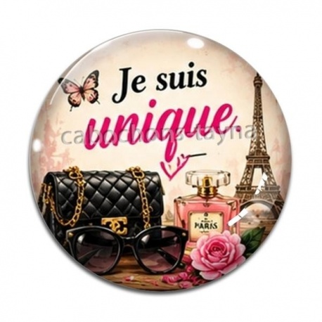 Cabochon Verre - je suis unique