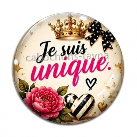 Cabochon Verre - je suis unique