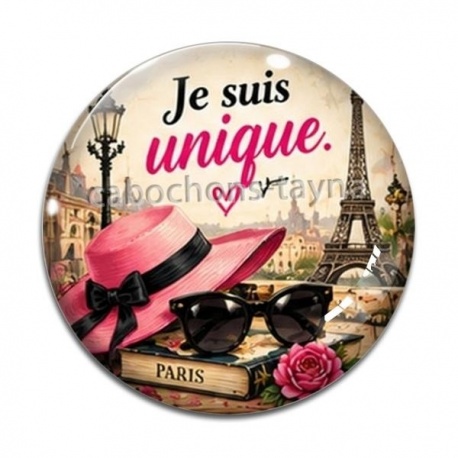 Cabochon Verre - je suis unique