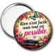 Miroir de poche - rien n'est facile mais tout est possible