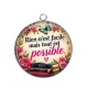 Pendentif Cabochon Argent - rien n'est facile mais tout est possible