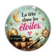 Cabochon Verre - la tete dans les etoiles
