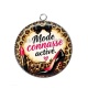 Pendentif Cabochon Argent - mode connasse activé