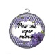 Pendentif Cabochon Argent - super maman